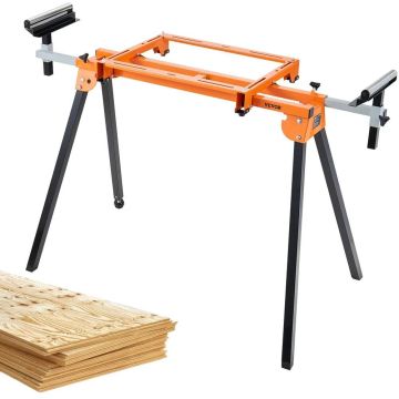 Folding Miter Saw Stand, 79 inches, rolling, 330 lb load capacity