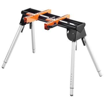 Folding steel miter saw stand, height adjustable, 154 kg load capacity