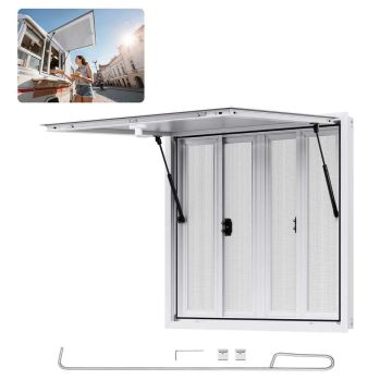 Okno koncesyjne 92x92 cm, aluminiowe, 4 okna przesuwne, do food trucka