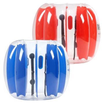 Inflatable bubble balls, 2 pcs., 1.2 m, red and blue