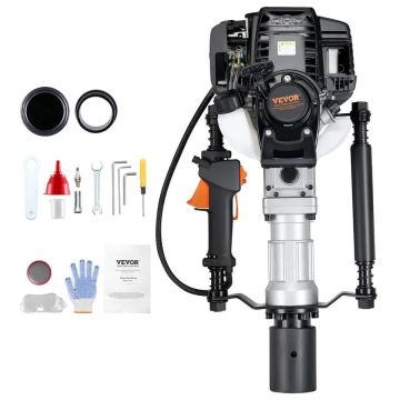37.77 cm³ petrol T-shaped pile driver, 1000 W, 4-stroke, portable