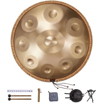 Handpan drum 56 cm, 9 notes steel hand percussion instrument