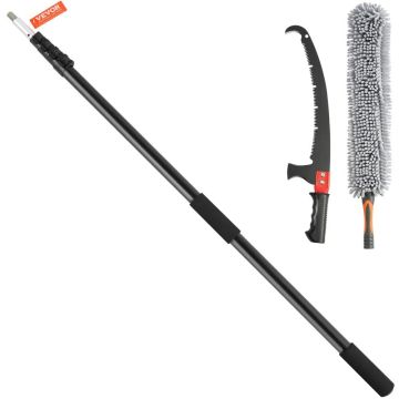 Manual retractable tree pruner, steel blade, aluminum handle, 1.5-6.1 m