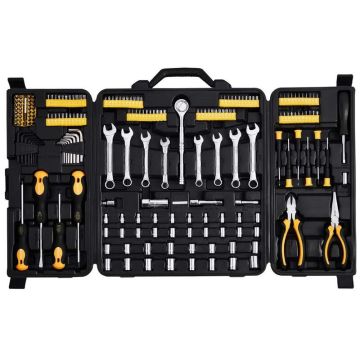 221-piece mechanics tool set with sockets, wrenches and case