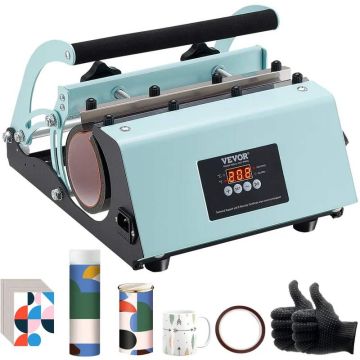 Glass heat press machine for cups, 311.8-850.5 g, green