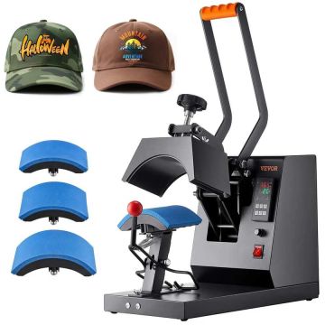 Hat heat press machine 4 in 1, LCD, 15.24x7.6 cm