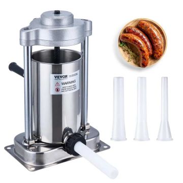 Manual sausage stuffer, 2 L, 304 stainless steel, g-type clamp