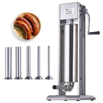 Manual sausage stuffer 7 L, 2 speeds, 304 stainless steel