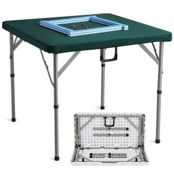 Mahjong table with 144 tiles and 3 dice, foldable portable game table