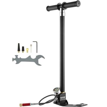 PCP hand pump 4 stages 30 mpa stainless steel with oil and moisture filter