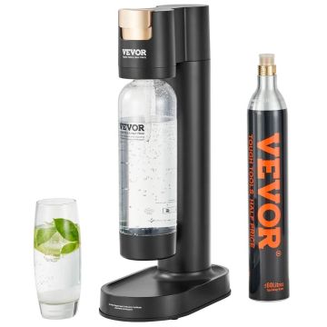 Sparkling water maker for home with 1 L PET bottle and CO2 cylinder