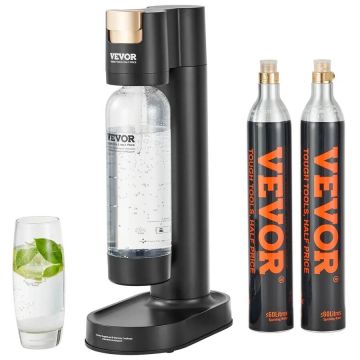Soda maker for home with 1 L PET bottle and 2 CO2 cylinders