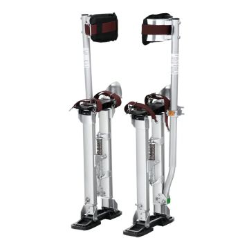 Adjustable aluminum drywall supports 46–76 cm, silver