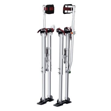 Adjustable aluminum drywall supports 91.4–127 cm, silver