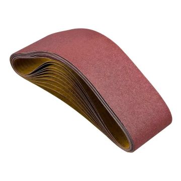 Sanding belts, 152x1219 mm, 80 grit, 10 pcs., aluminum oxide, for belt sander