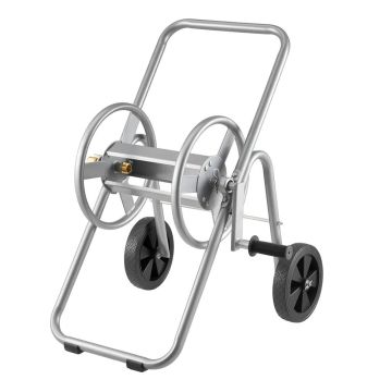 Hose reel cart for 175 feet of 5/8 inch hose, steel, with wheels