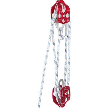 Double pulley rigging block with 12 mm rope 30.48-60.96 m