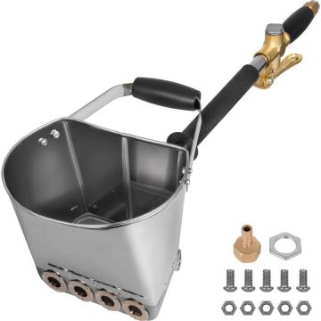 Pistolet natryskowy do cementu i betonu z 4 dyszami, lejkowy