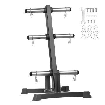 Weight Plate Rack L Frame 2 Inch Black, 1000 Pound Load Capacity