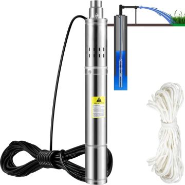 Głęboka pompa zanurzeniowa ze stali nierdzewnej, 550 W, 35 l/min, wysokość podnoszenia 108 m, IP68