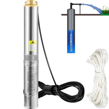 Pompa głębinowa zatapialna 750W, stal nierdzewna, IP68, 105 l/min