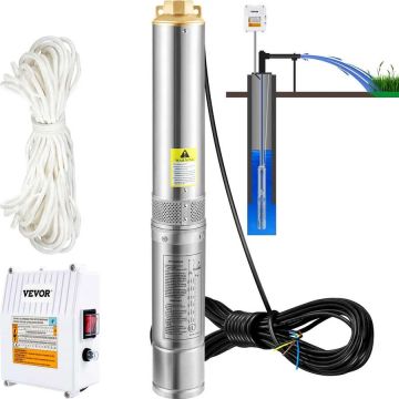 Pompa głębinowa do studni głębinowych, 370 W, 110 l/min, stal nierdzewna, IP68