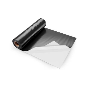 Plastic film 10"x100", 6 mil, black and white, double-sided, universal