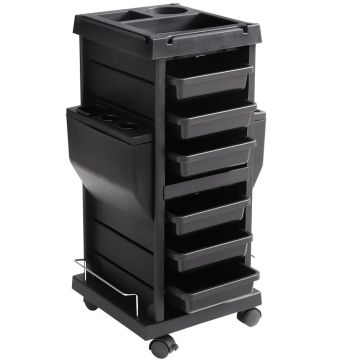 Ultimate salon trolley lockable plastic trolley with 6 drawers