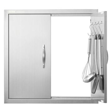 Grill door 610x610 mm, stainless steel, double wall, for outdoor kitchen