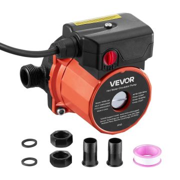 Recirculating hot water pump, 38 l/min, 3 speeds, cast iron head