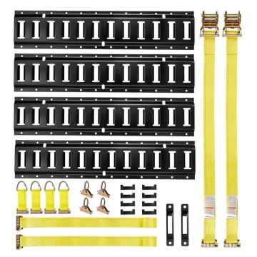 E-track mounting rail set 0.6 m, 20 pcs., accessories for garages and trailers