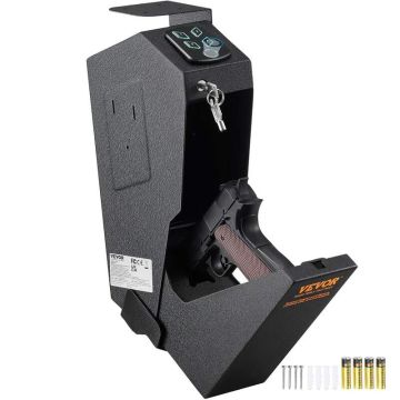 Mountable biometric gun safe for 1 pistol, 3 access methods