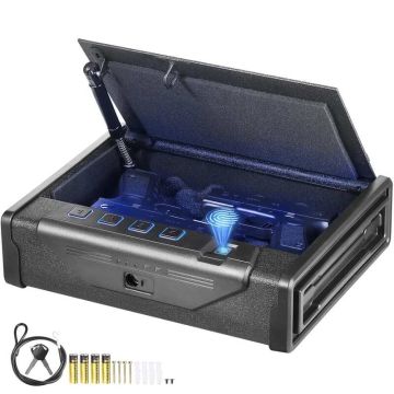 Biometric gun safe for pistols, 2 slots