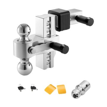 Adjustable Tow Ball Hitch, 6", 1-7/8"-2-5/16" Balls, 15,000 lbs Max. Weight