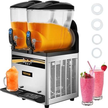 Commercial stainless steel margarita frozen drink machine, 2 x 15 L, 890 W