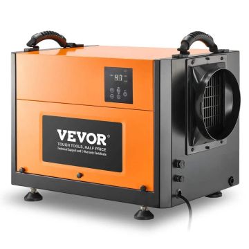 Industrial 50 Pint Portable Dehumidifier with Hose, Galvanized Steel