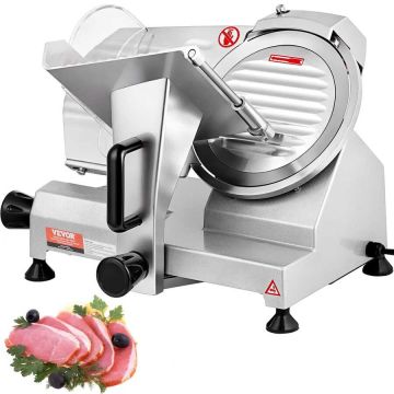 Electric commercial meat slicer, 200 W, 8" carbon steel blade