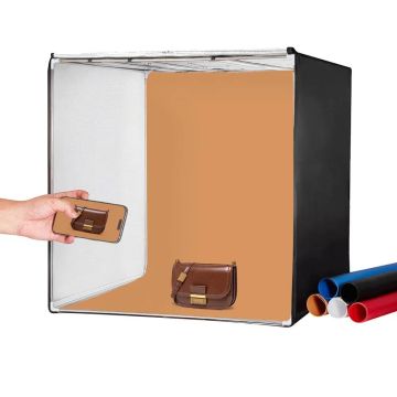 Box studyjny fotograficzny 815x815 mm 5600K z 210 żarówkami LED