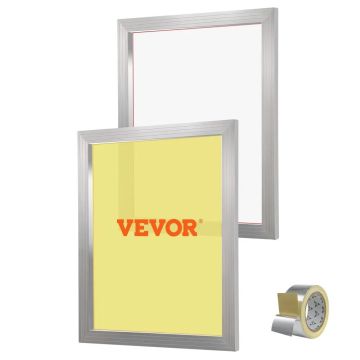Screen printing kit: 2 aluminum frames 20x24", nylon mesh 160 tpi