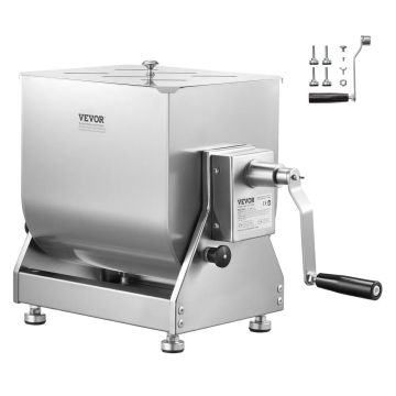 Manual stainless steel meat mixer, 40 L, for sausages