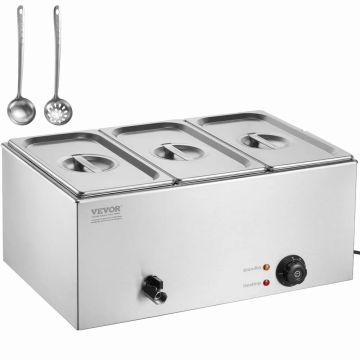 Electric 3-pan steamer, 16.5 L, stainless steel, silver