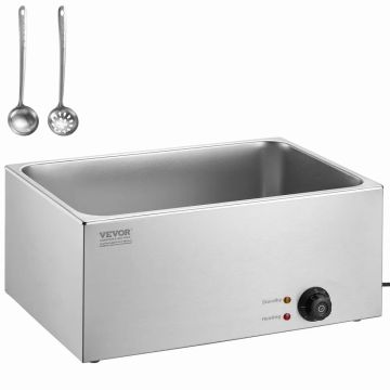 Electric commercial stainless steel food warmer, 18 L, 1200 W