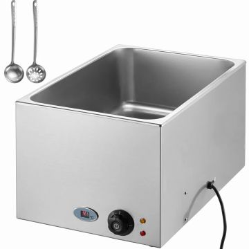 Commercial electric bain marie food warmer, 18 L, stainless steel