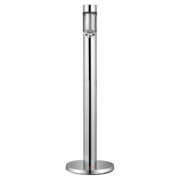 Stainless steel cylindrical cigarette butt container for outdoor use