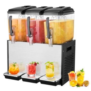Commercial stainless steel 3-tank beverage dispenser, 3x12 L, 370 W, for cold drinks