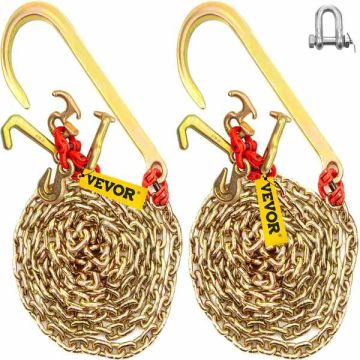 Łańcuch holowniczy typu J 5/16" x 10 stóp, stal stopowa G80 z hakami G70, 2 szt.