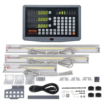 Digital 3-axis DRO display with linear scales 250-600 mm