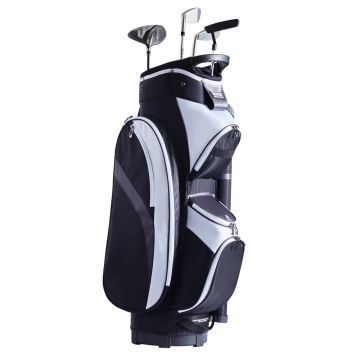 Torba golfowa 36 cali z 14 przegrodami, nylon, czarna