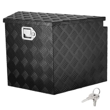 Skrzynka na dyszel przyczepy ze stopu aluminium z zamkiem, 29x16,2x18"