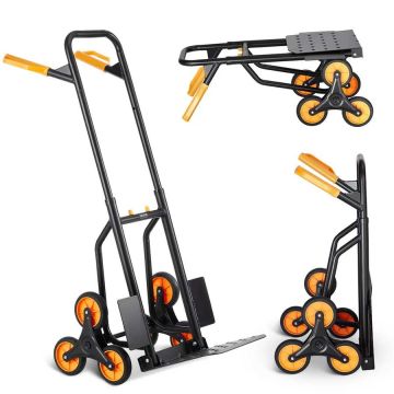 Manual stairlift, 440 lbs, foldable, 6 wheels